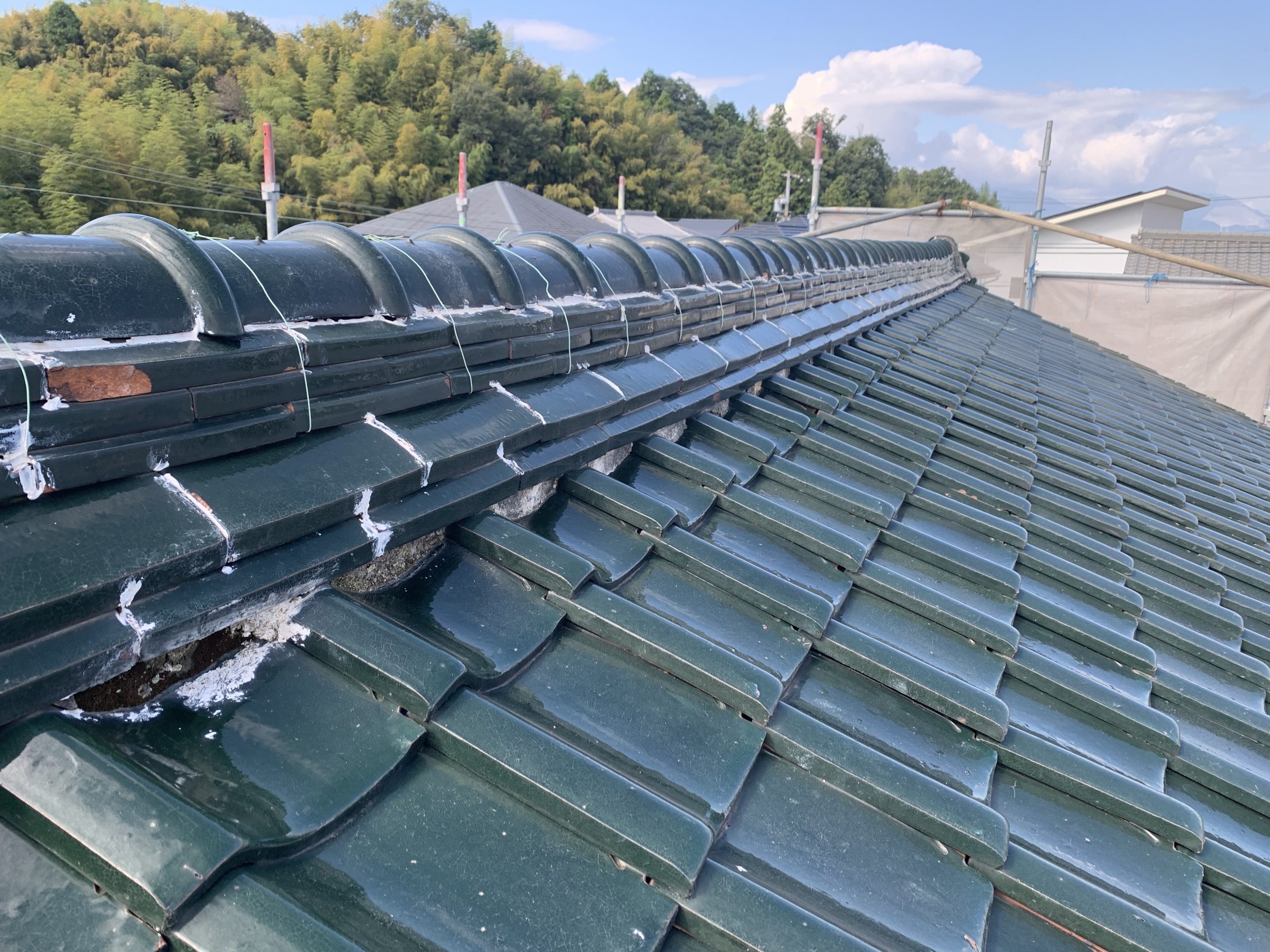 漆喰の劣化状況四日市市