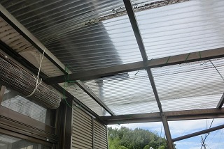 テラス屋根　ポリカーボネート波板　街の屋根やさん四日市店　桑名