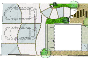 RIKCADによるA様店舗の外構図面（一部）