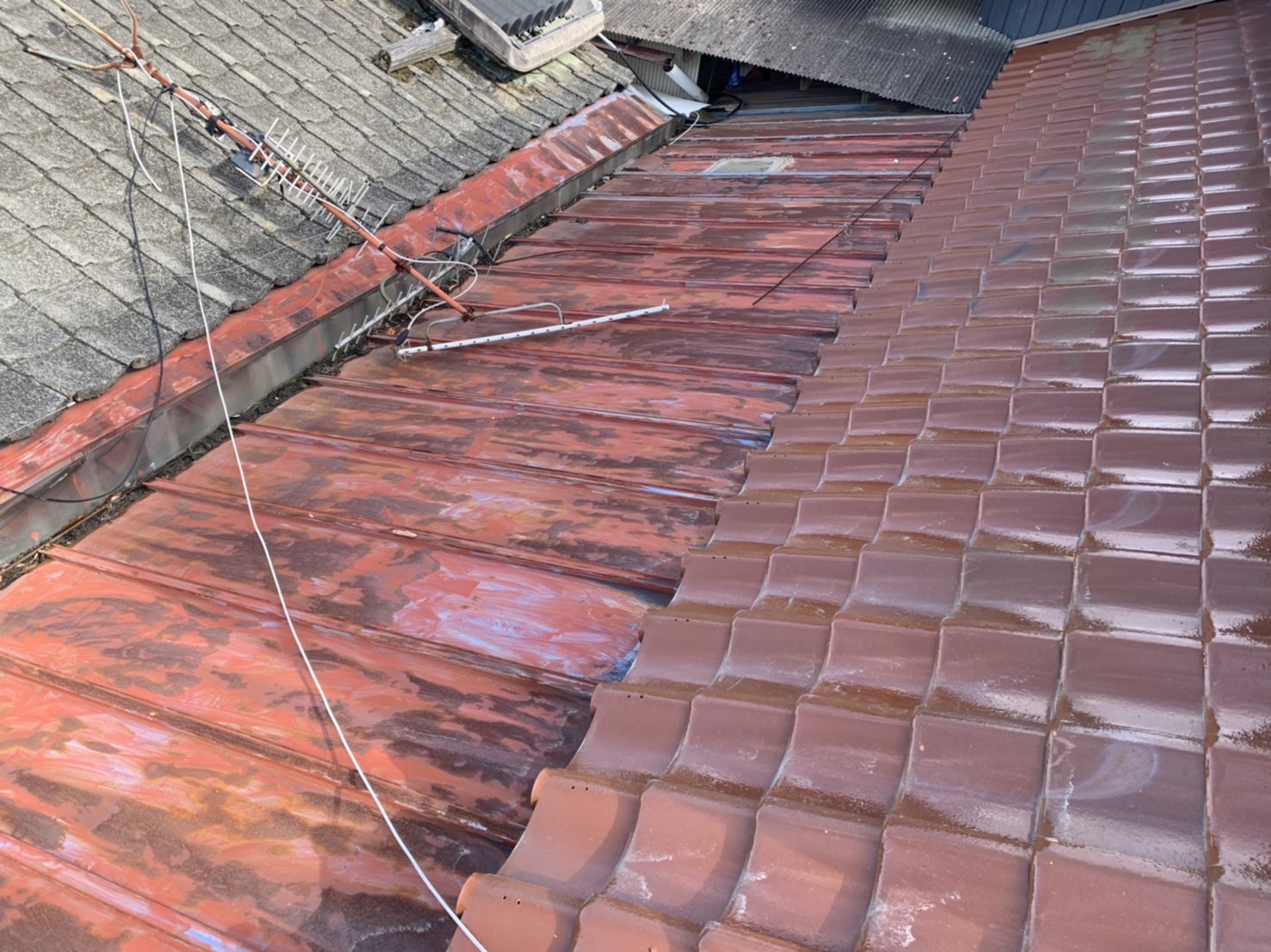 桑名市屋根葺き替え工事