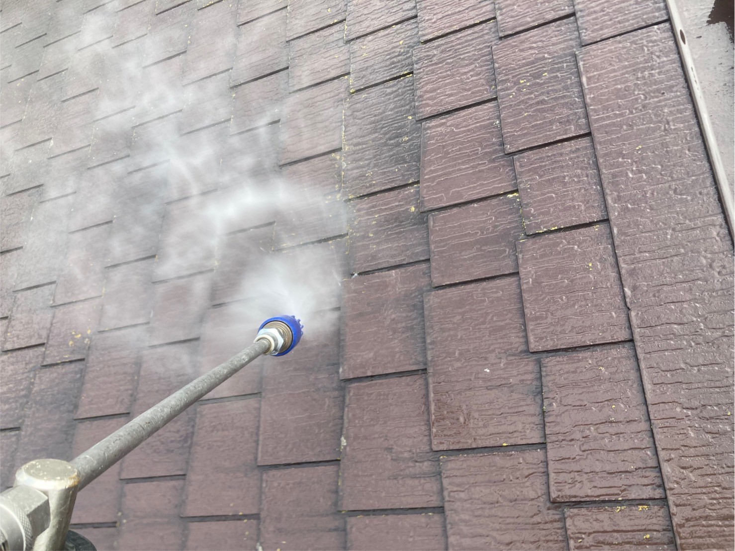 鈴鹿市スレート屋根の高圧洗浄