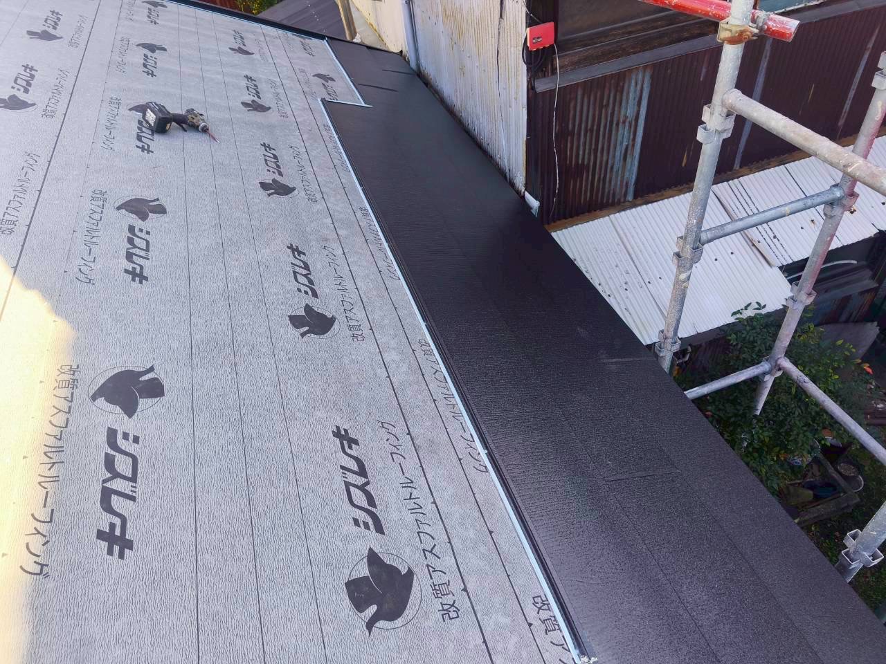 川越町屋根葺き替え