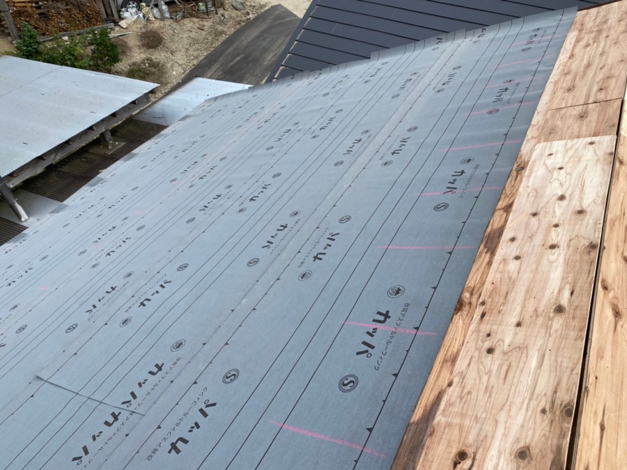 桑名市、屋根葺き替え、ルーフィング