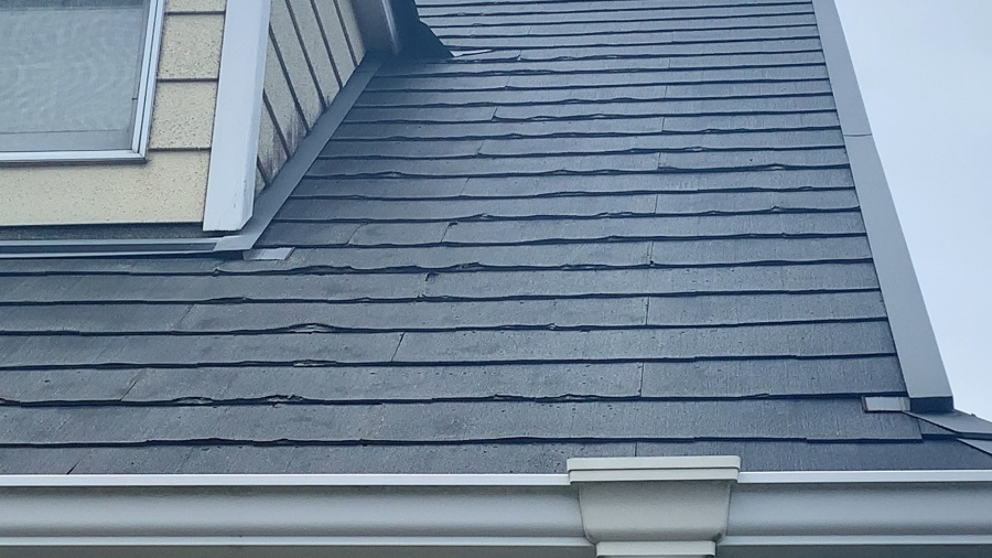 ニチハパミール屋根の剥がれ