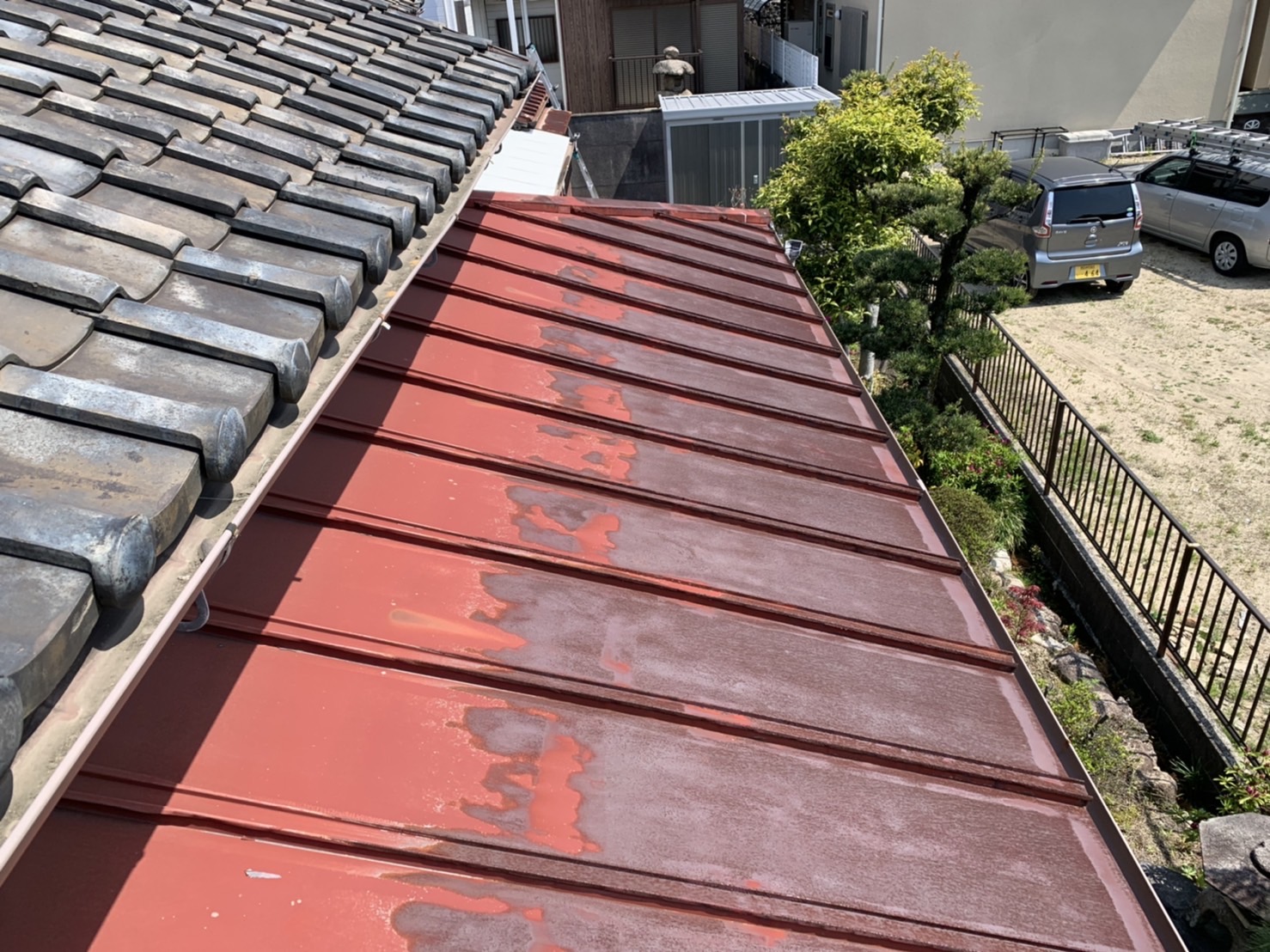 四日市市の瓦棒の屋根塗装