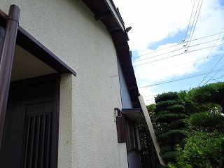 台風被害　破風板破損　街の屋根やさん四日市店　津市