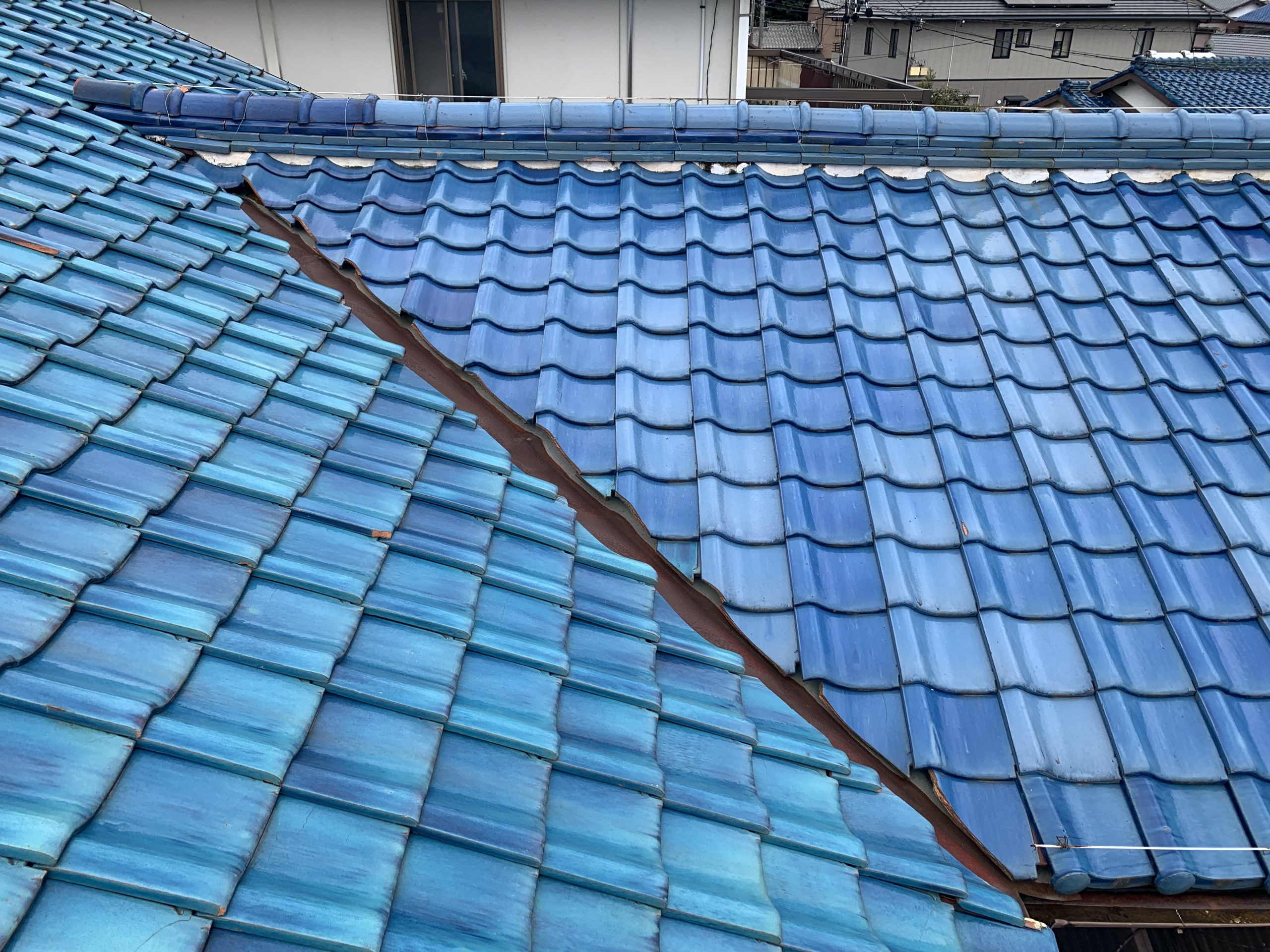 四日市市の錆びた谷樋