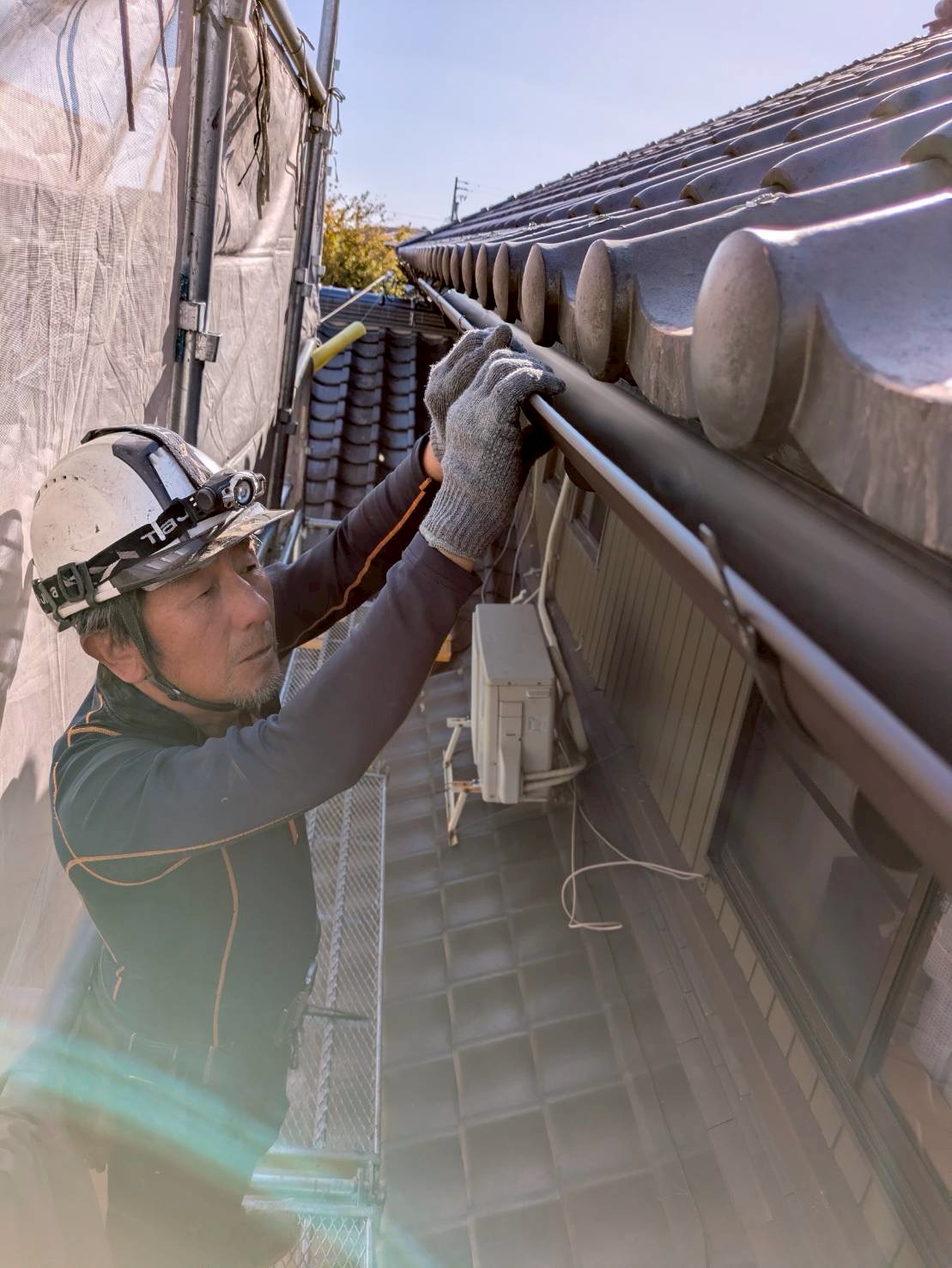いなべ市雨樋交換
