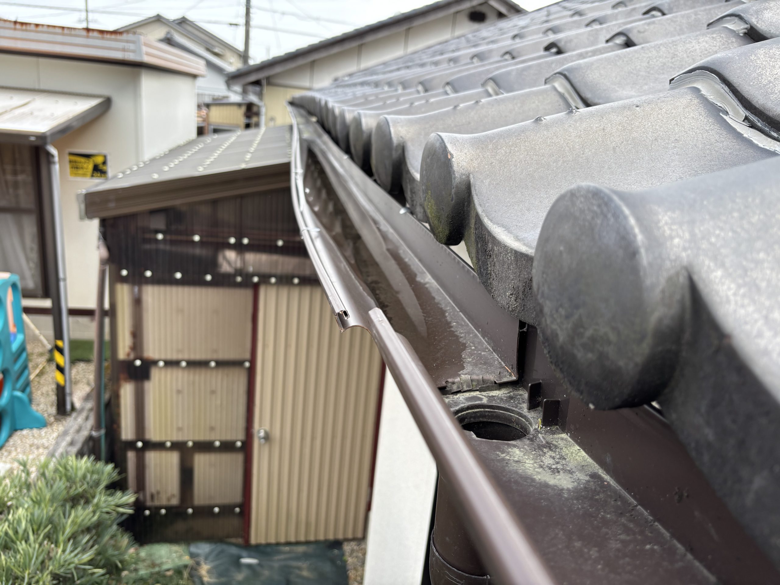 四日市市雪害で壊れた雨樋
