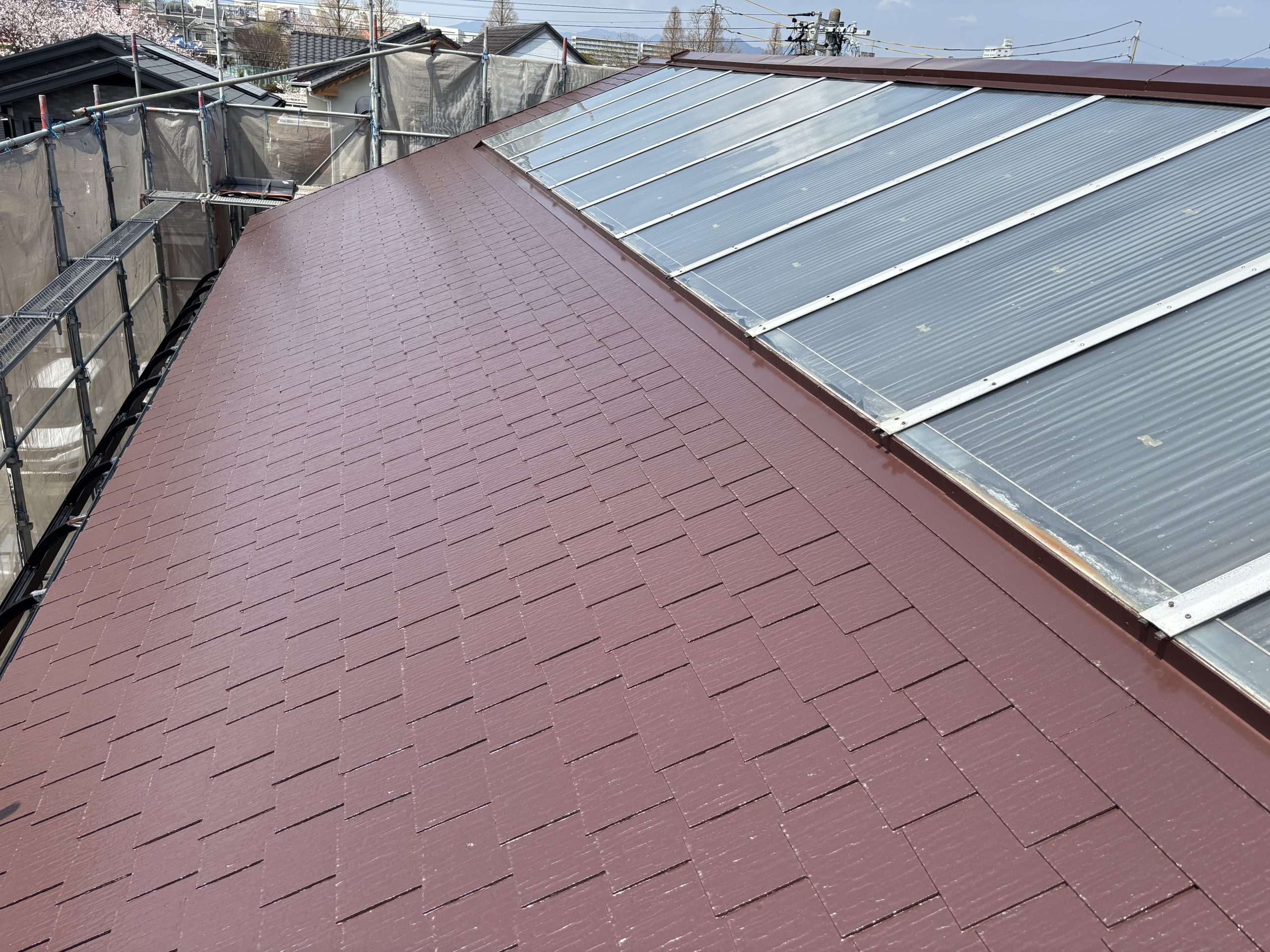 鈴鹿市のスレート屋根の屋根塗装