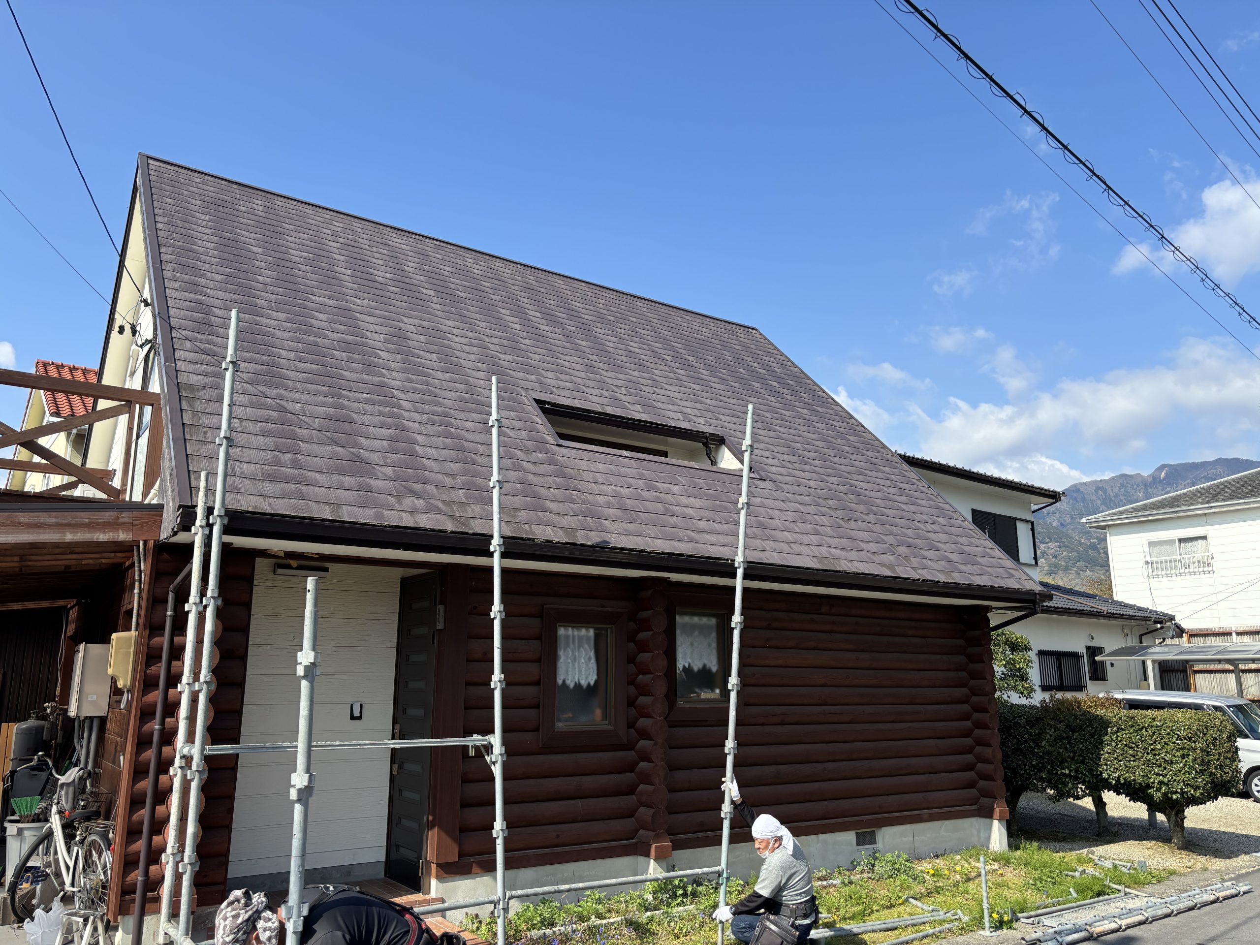 菰野町雪害で壊れた雨樋交換