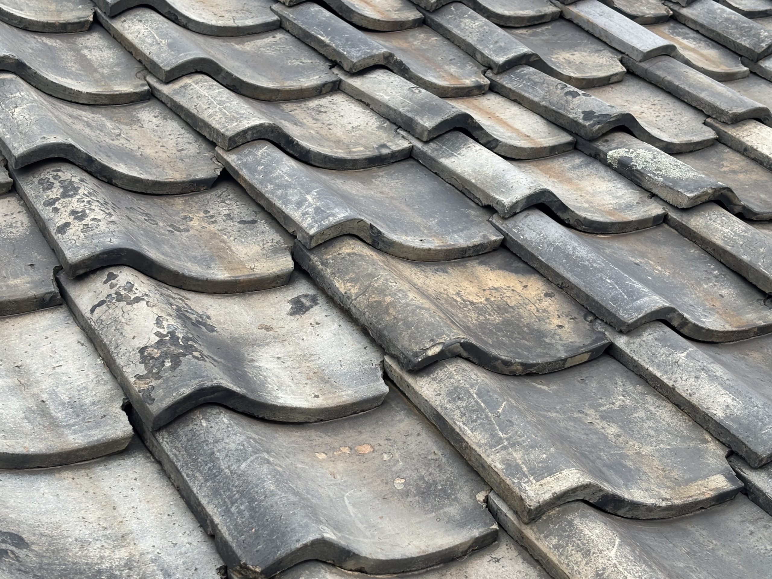 築50年以上の桑名市の和瓦屋根の全景