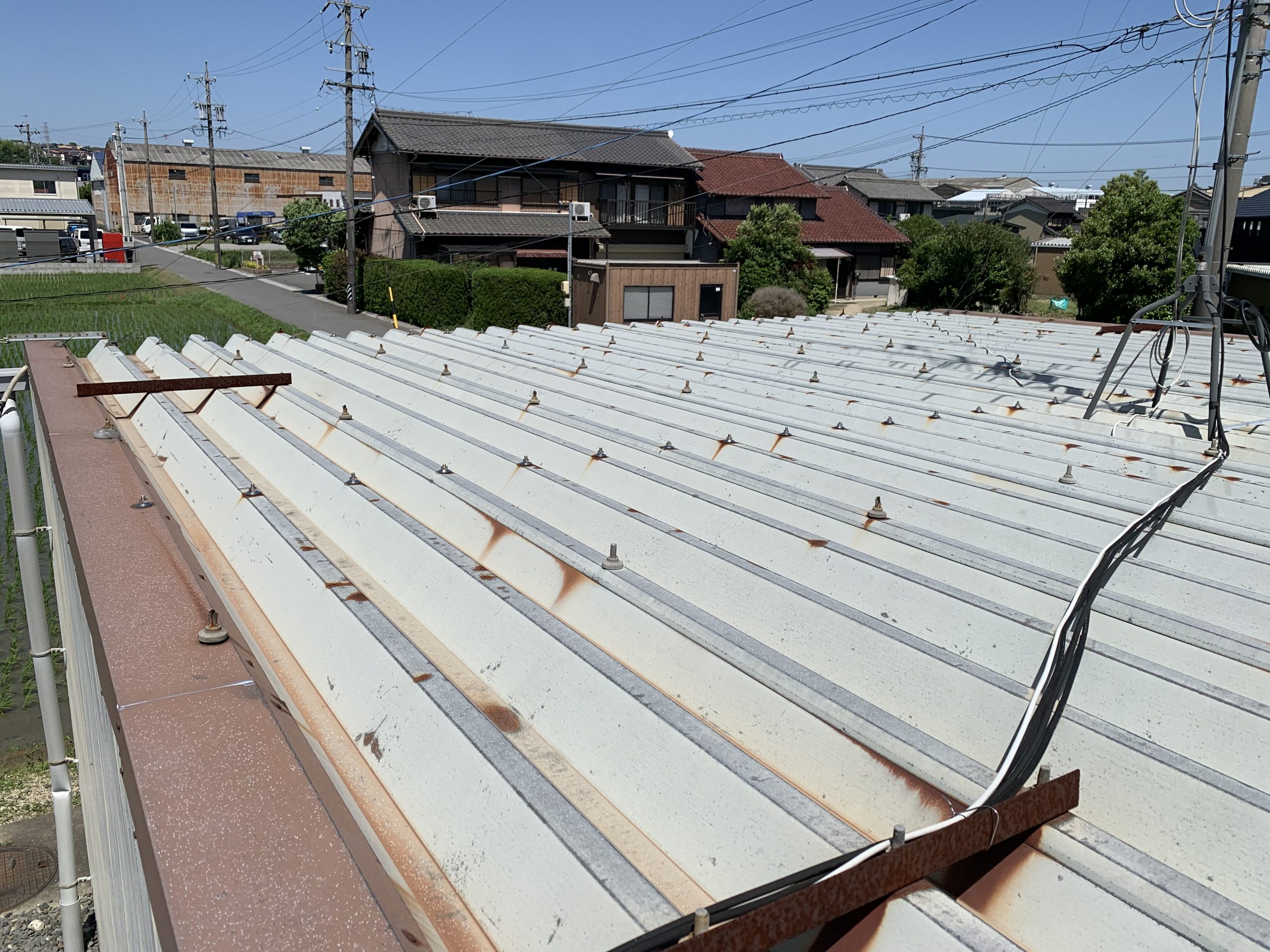 四日市錆びた折板屋根