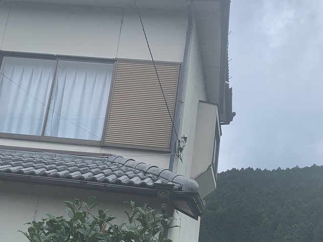 雨樋破損、台風被害