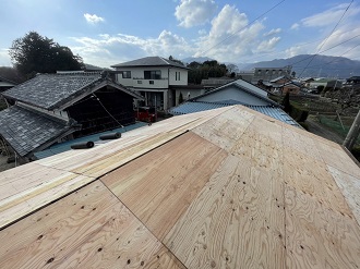 屋根下地が強化されました