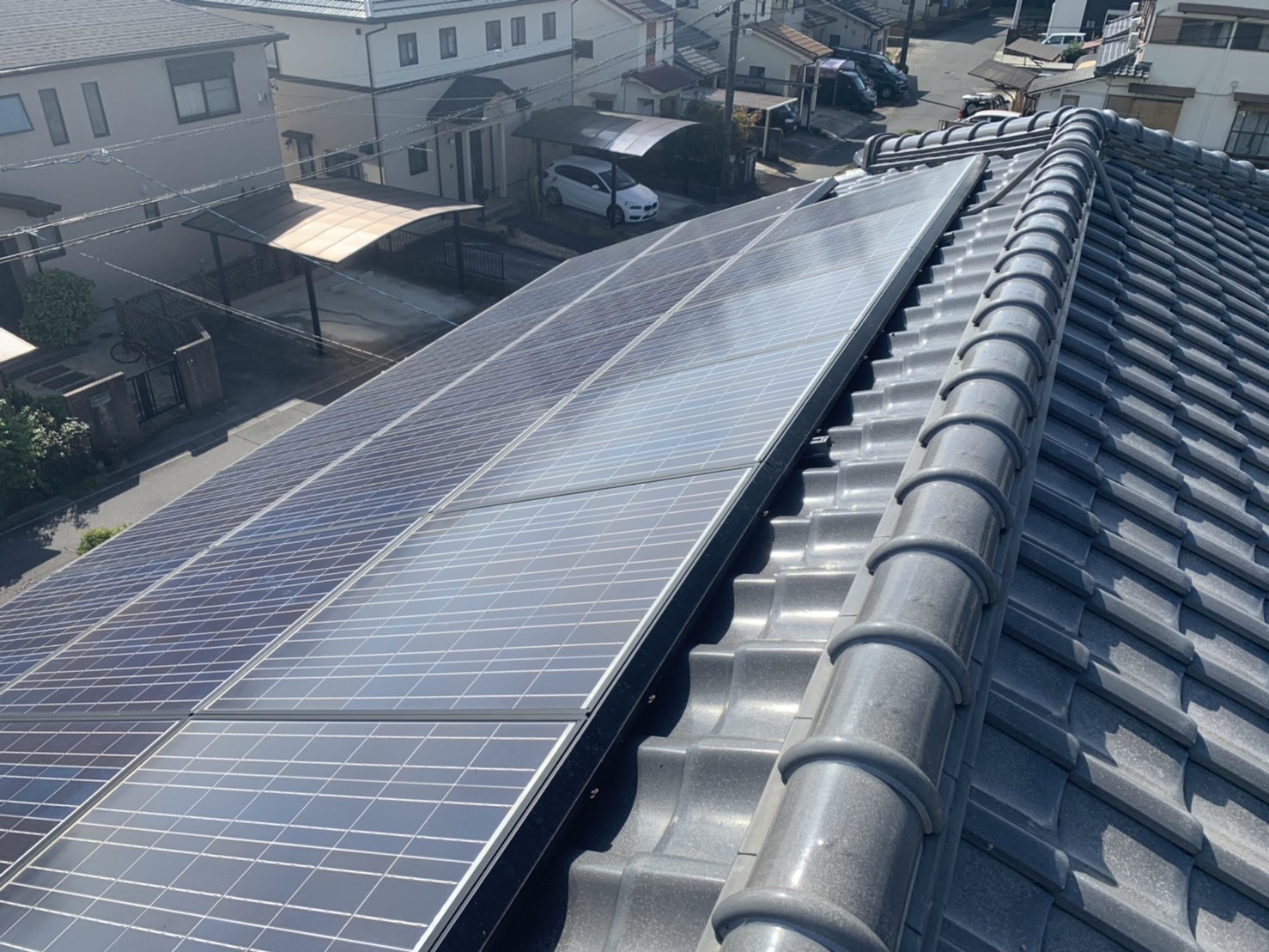 四日市市の和瓦屋根の点検風景