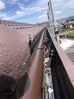 台風被害　軒樋　破損　修繕　街の屋根や四日市店