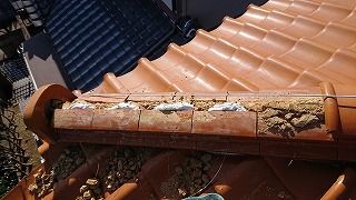 棟瓦修繕中鈴鹿市