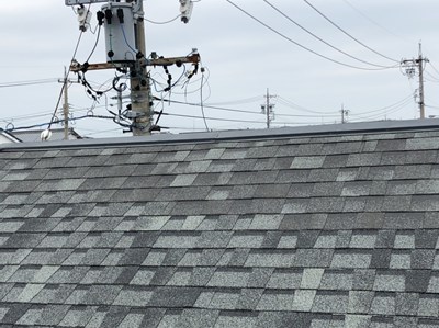 台風被害　屋根修繕　街の屋根や四日市
