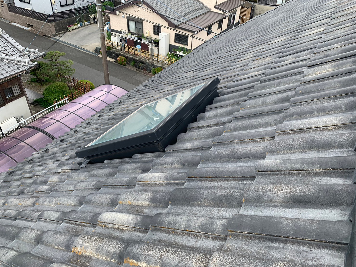 四日市市の天窓からの雨漏り