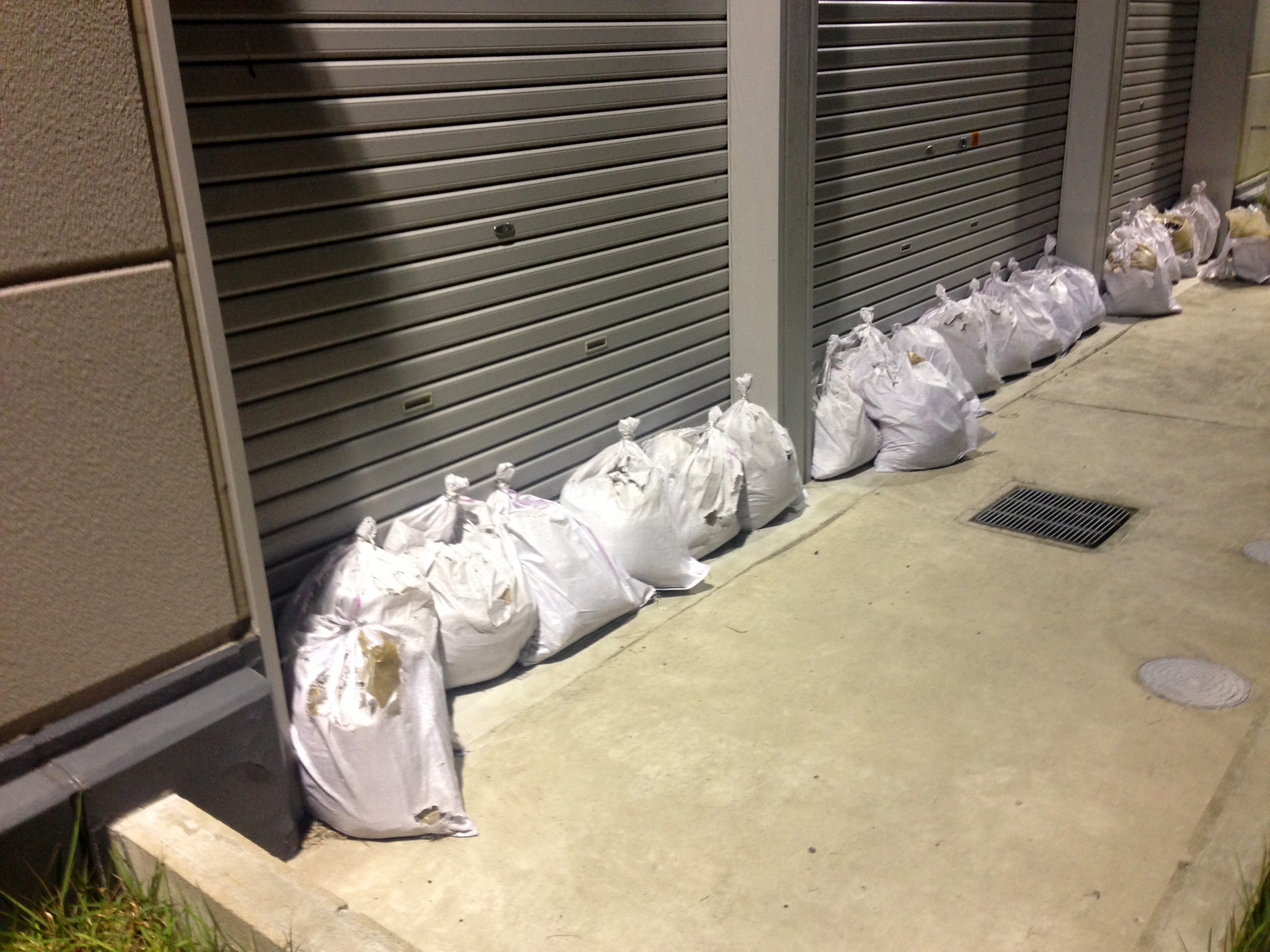 床下浸水の備え土嚢袋