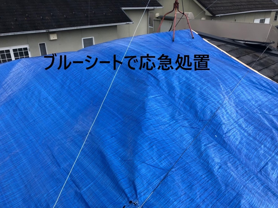 ブルーシート応急処置