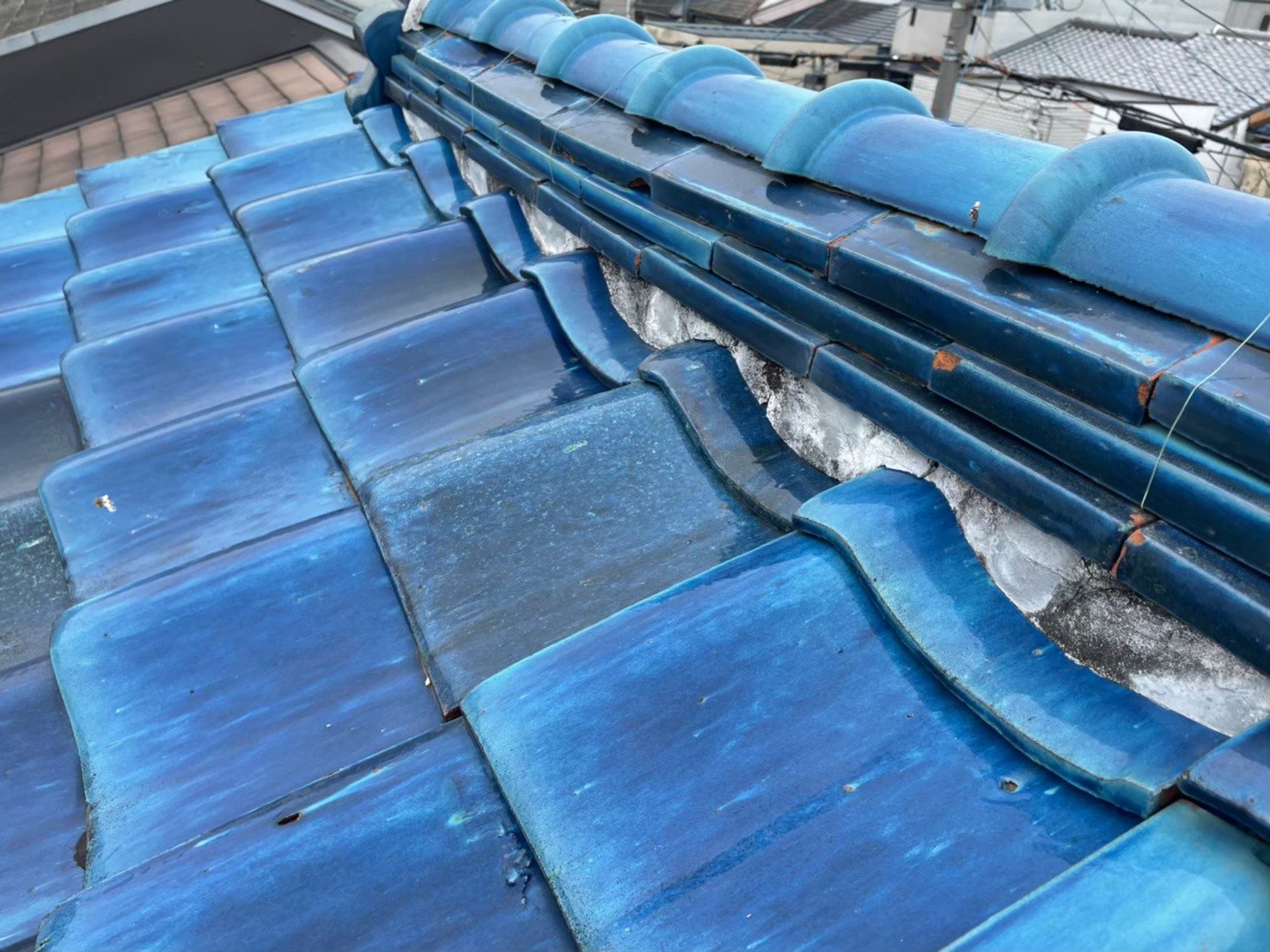 近江八幡市 瓦漆喰の状態