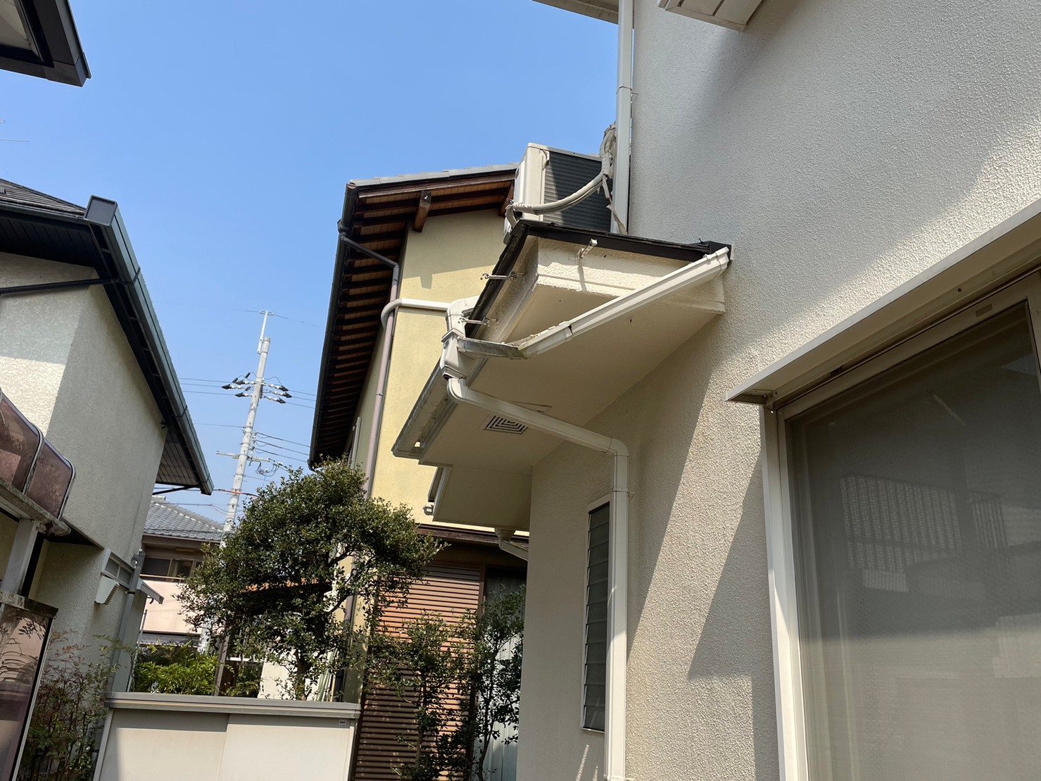 近江八幡市　雨樋の状況