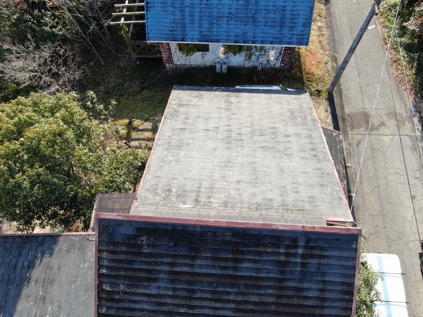 栗東市　スレート屋根点検