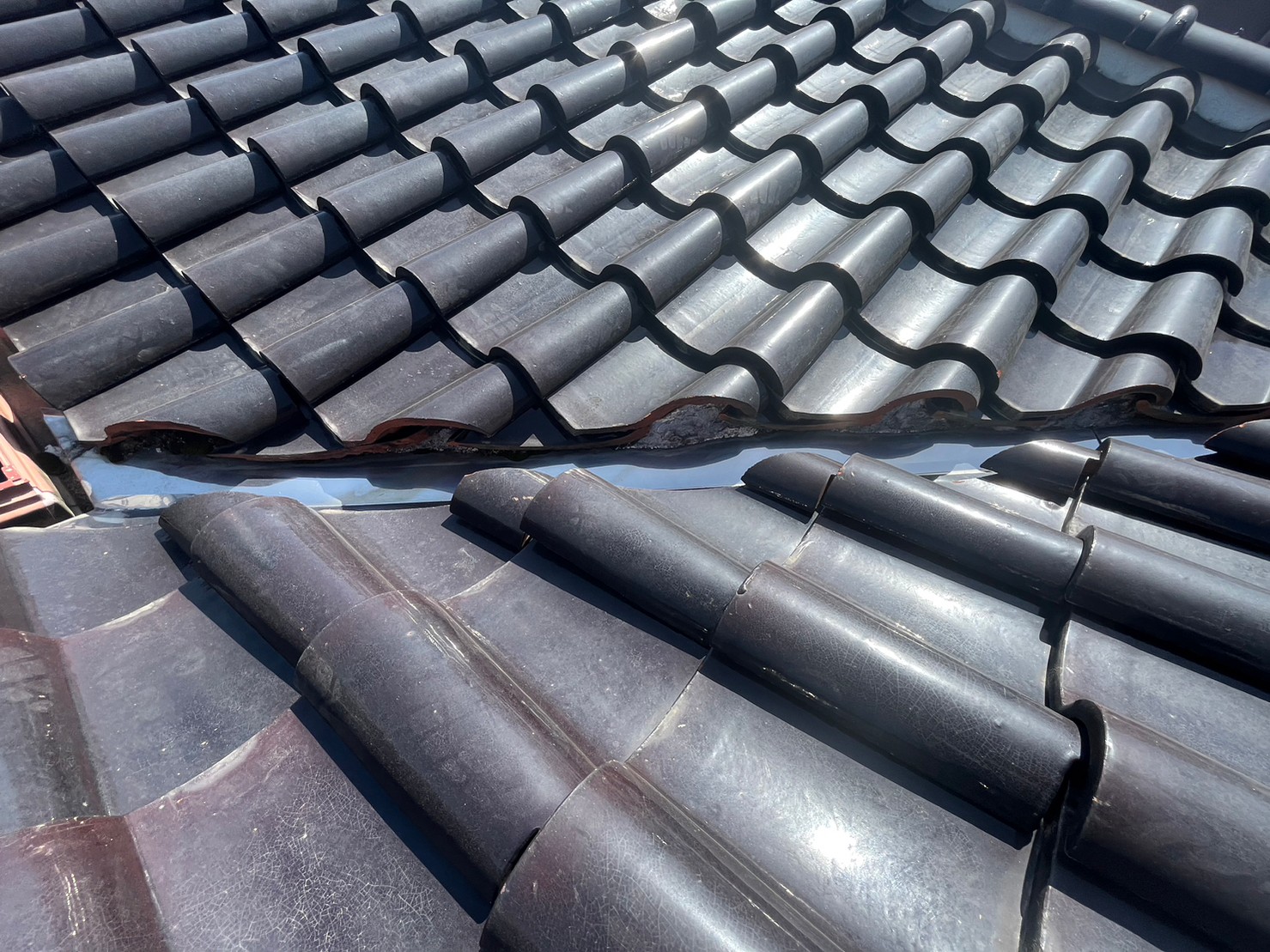 屋根漆喰の状態