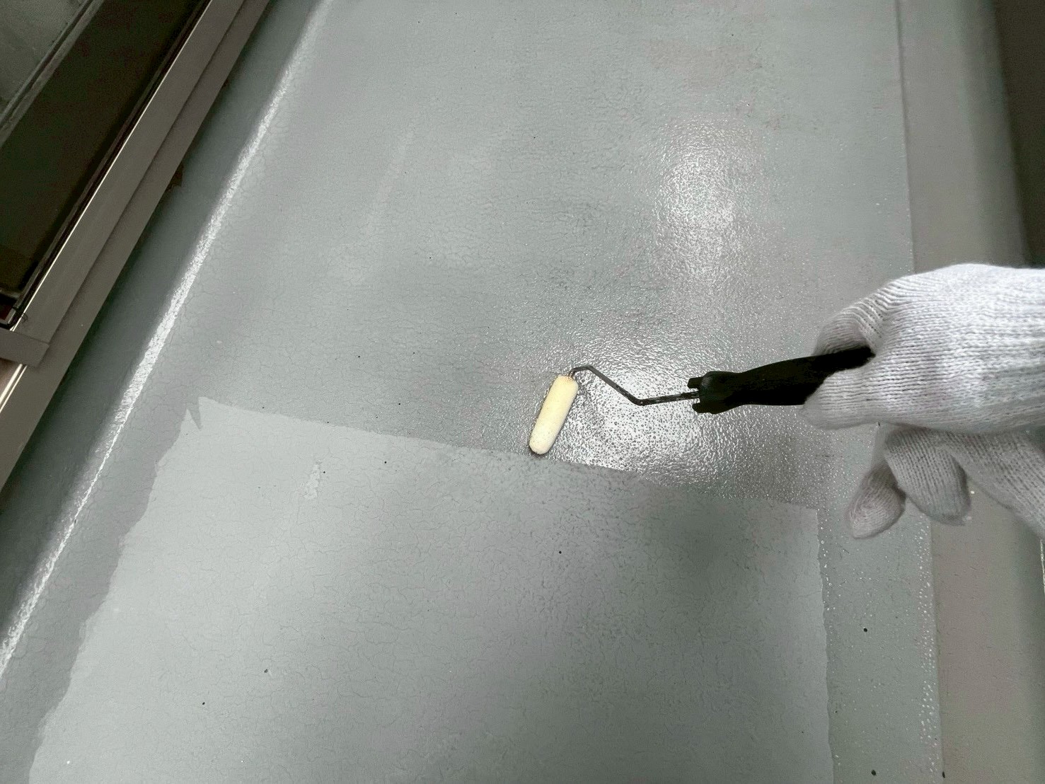 ベランダ防水トップコート仕上げ