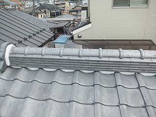 棟瓦の取り直し工事