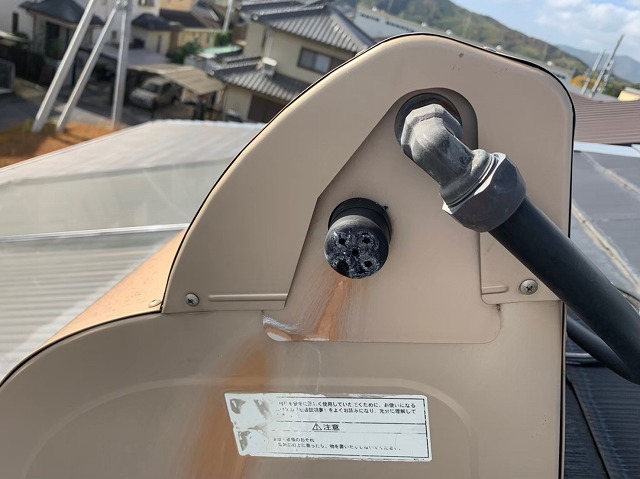 太陽温水器の水漏れ
