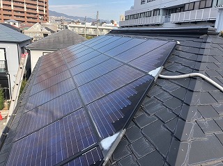 太陽光パネル設置の屋根