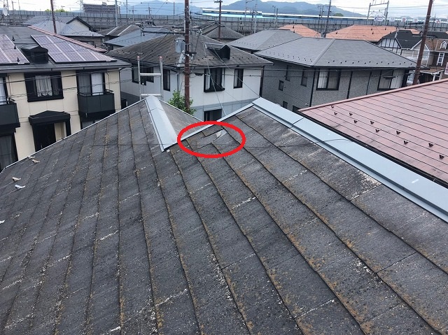 スレート屋根の劣化