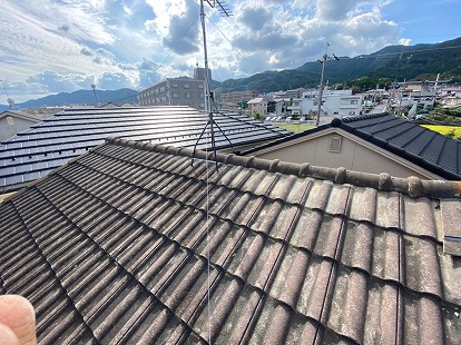 棟瓦の取り直し後