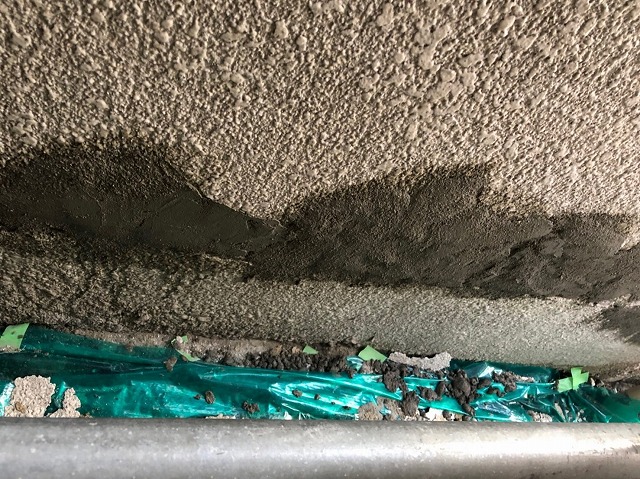 外壁剥がれ部分左官