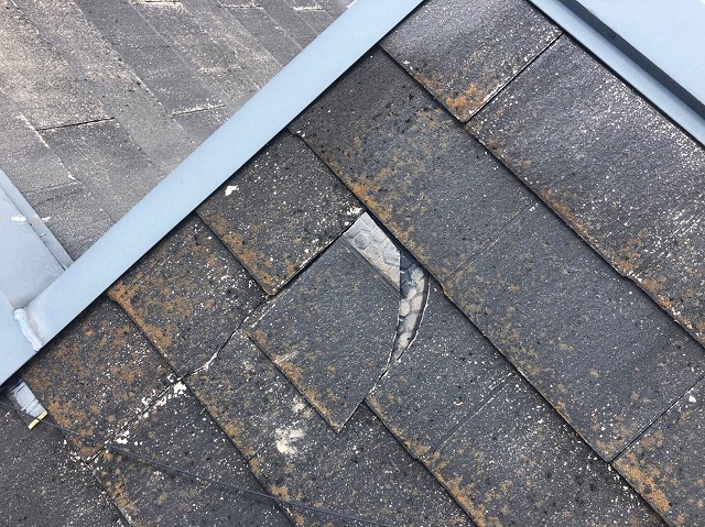 スレート屋根の劣化