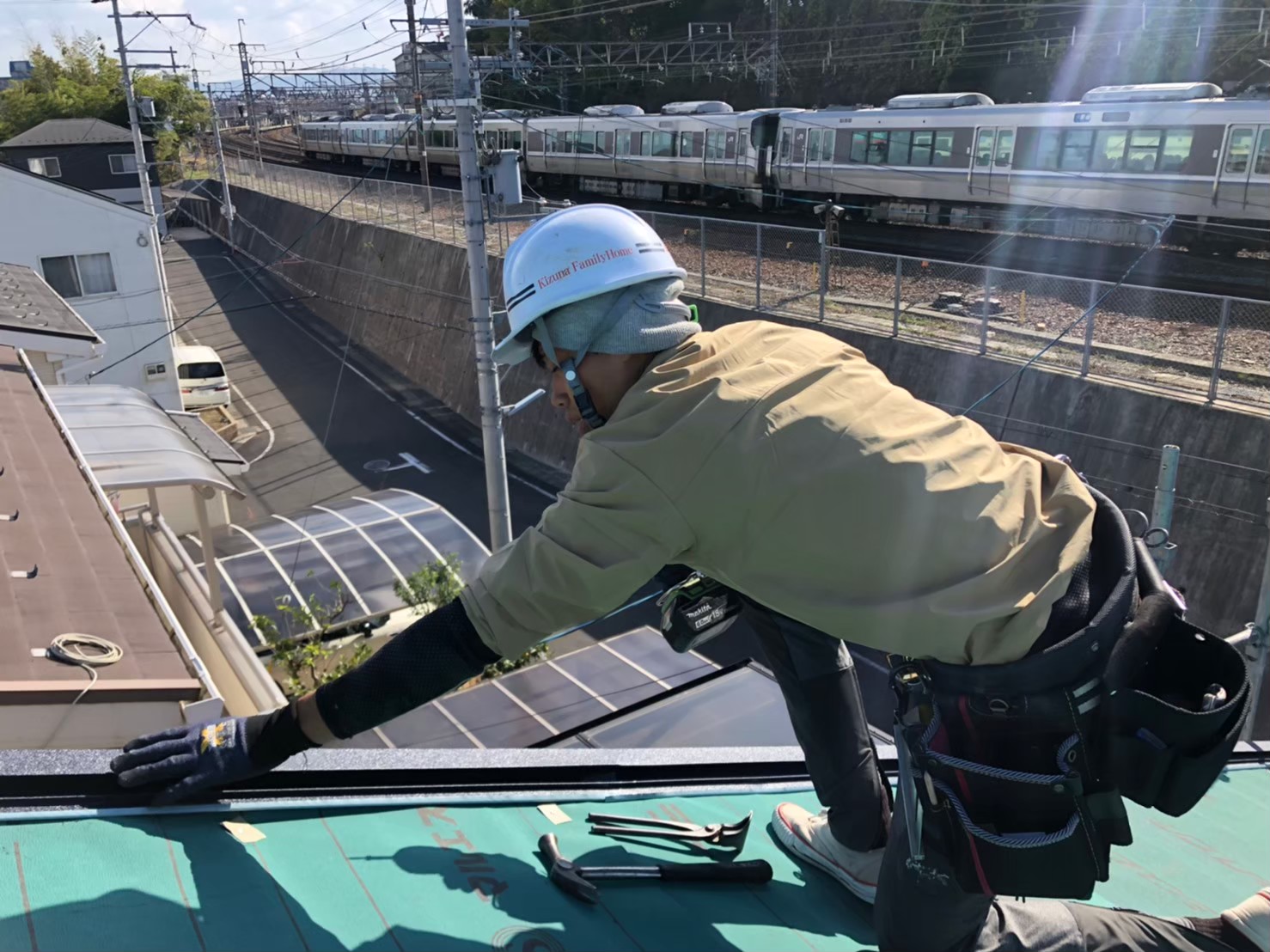 職人さんの手作業