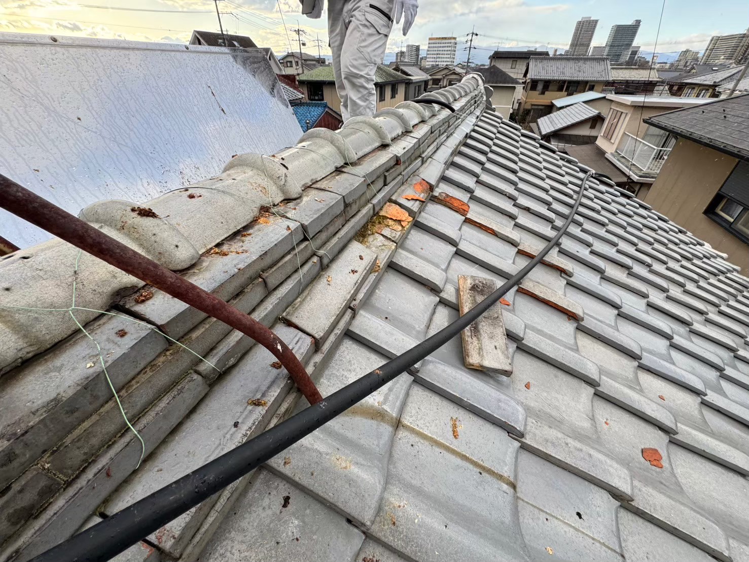 草津市　葺き土の流出