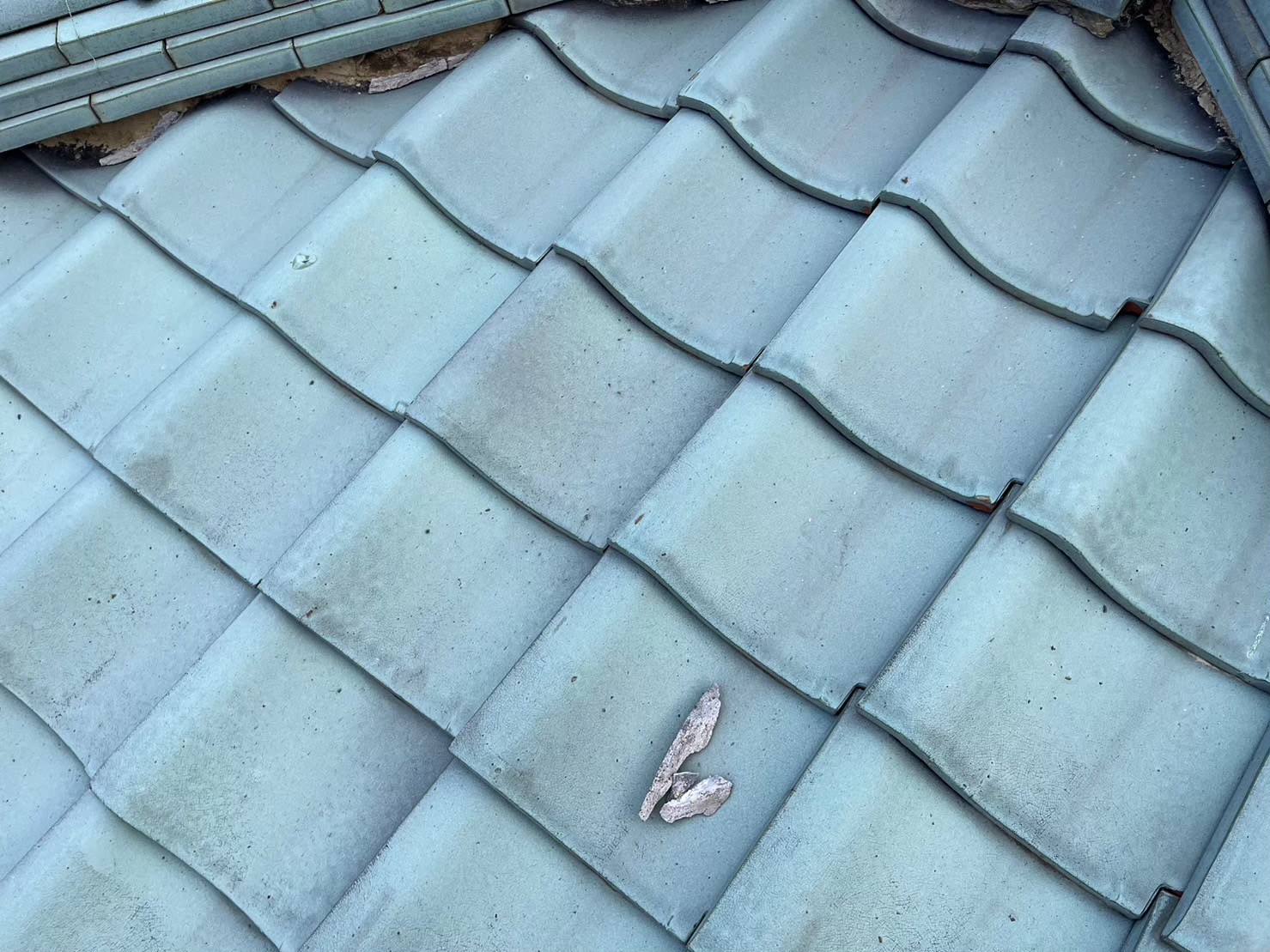 漆喰鬼瓦落下 (6)