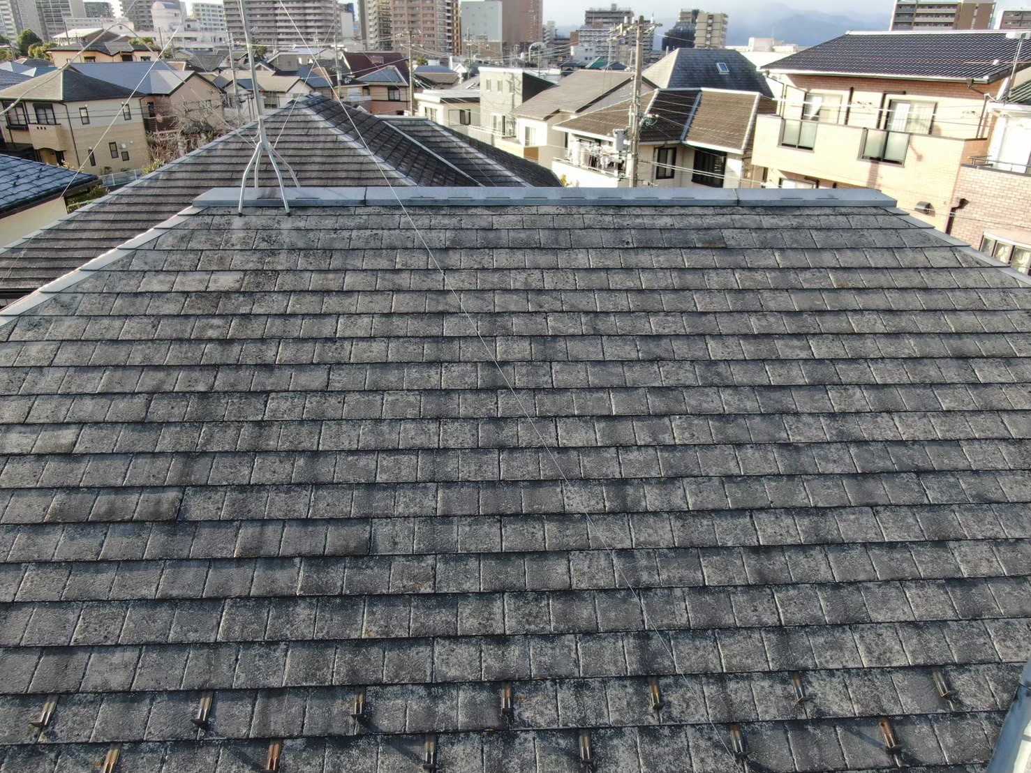 草津市 カラーベスト 屋根の状態