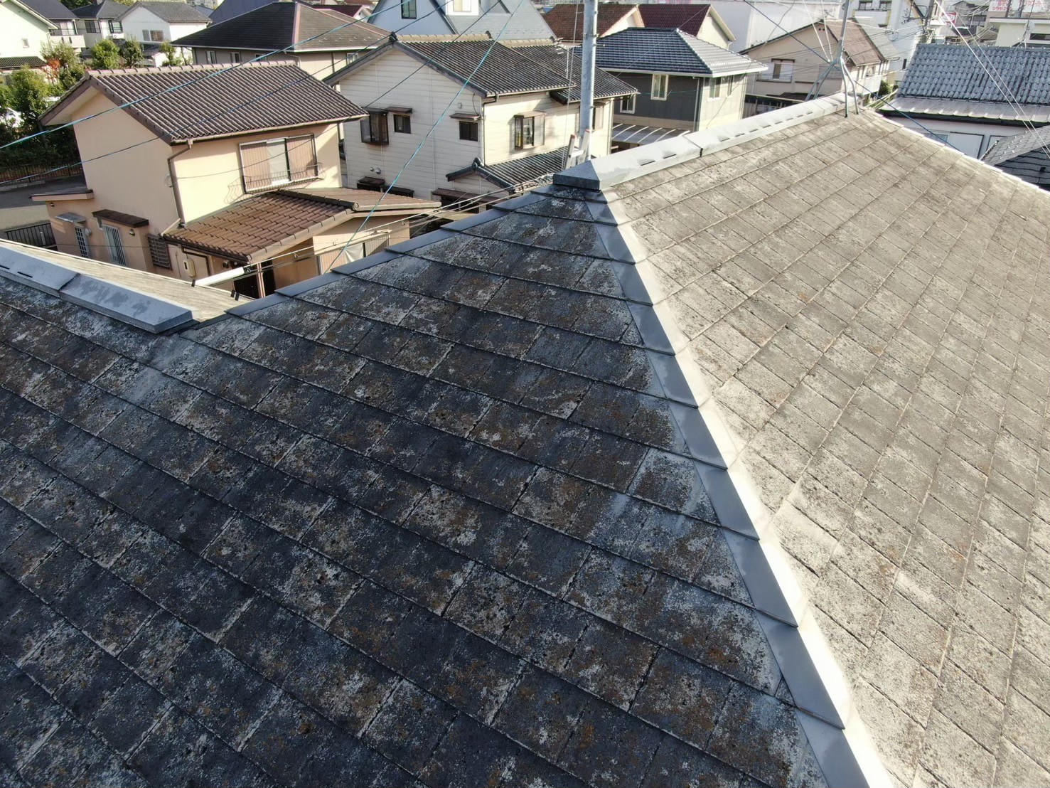 草津市 スレート 汚れ