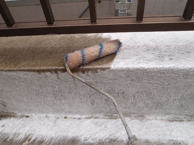 ガラスマット貼り