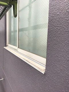 サッシ面台コーキング