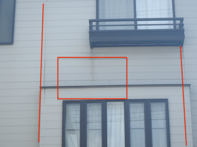 サイディングの割れ