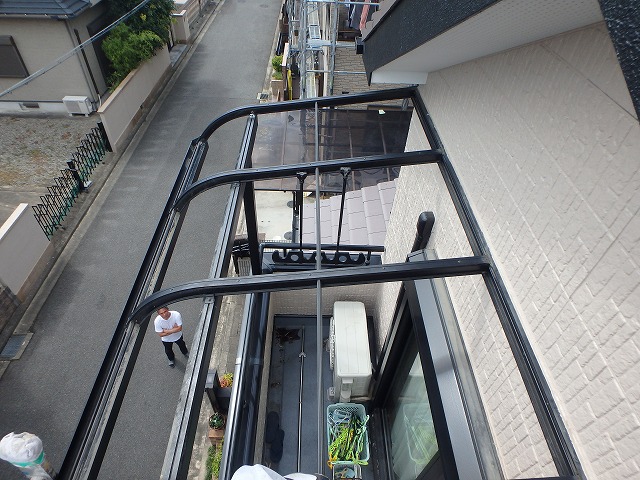 破損を上から見た画像