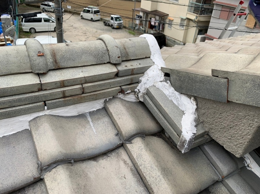 釉薬瓦から雨漏り４