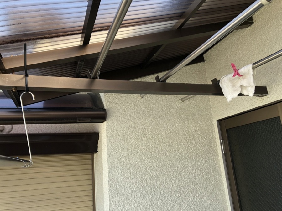 ベランダ物干し高さ調整２