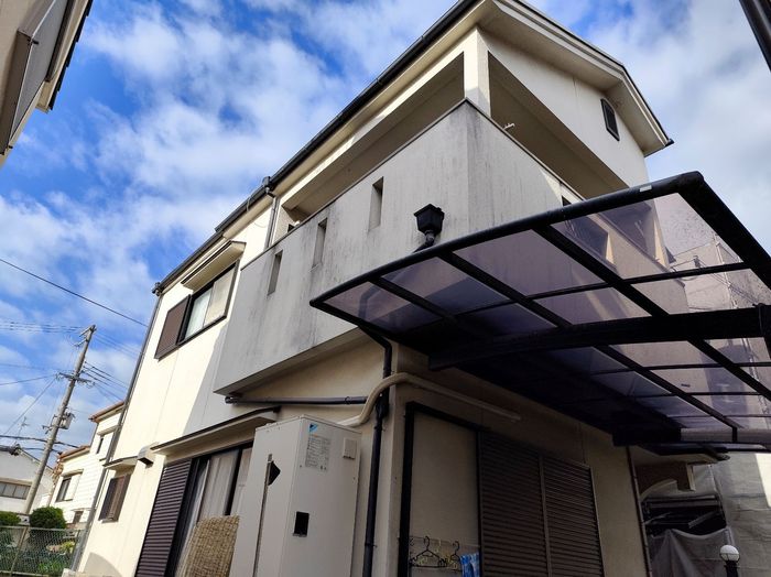 松原市別所のY様邸 外観全景 築25年の木造2階建て戸建て住宅